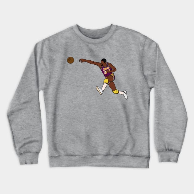 Magic Johnson Pass Crewneck Sweatshirt by rattraptees